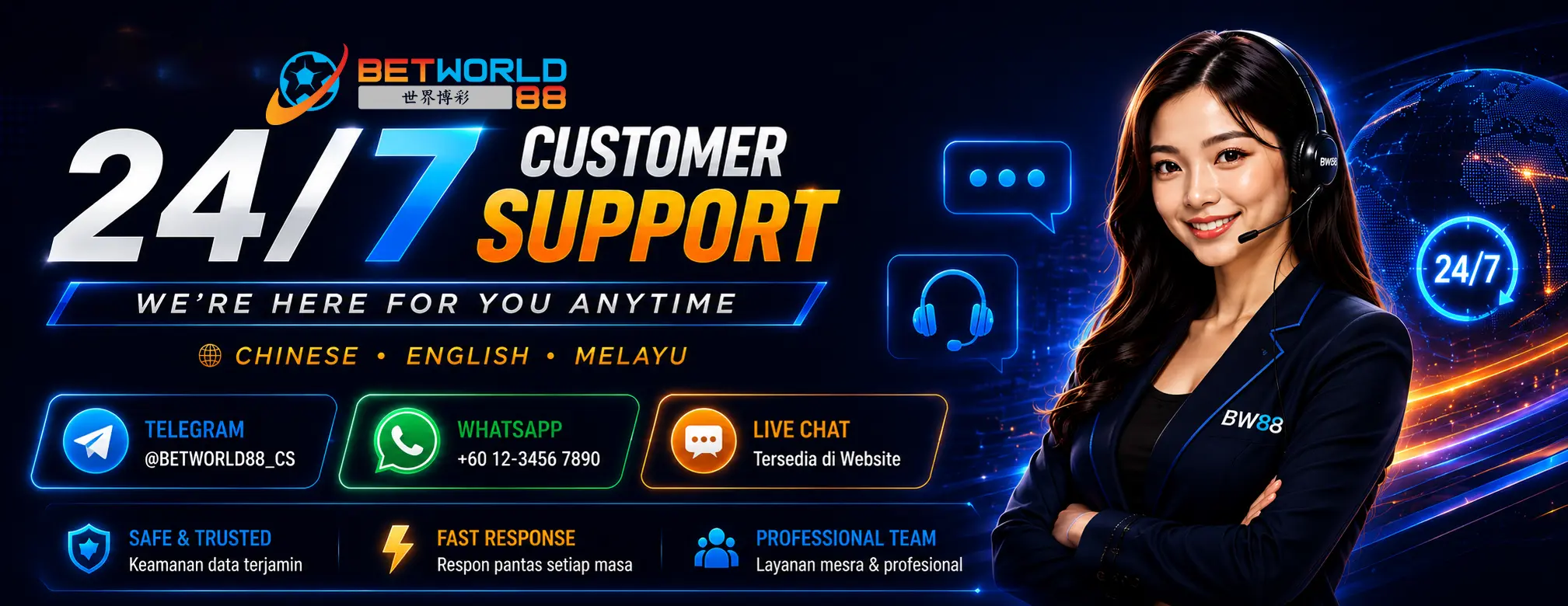 BW88 BETWORLD88 Customer Support 24/7