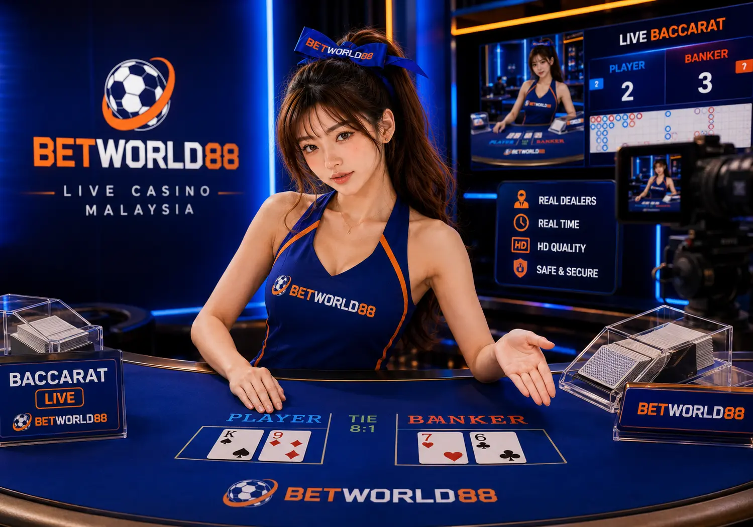 BETWORLD88 live baccarat table — real dealer streamed in HD for Malaysian players